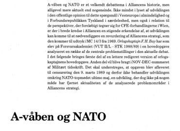 A-våben og NATO