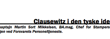 Clausewitz i den tyske idealisme