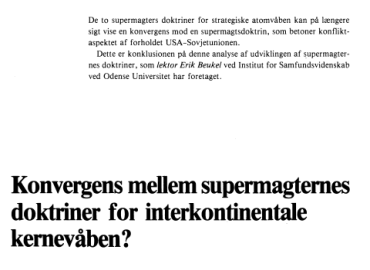 Konvergens mellem supermagternes doktriner for interkontinentale kernevåben?