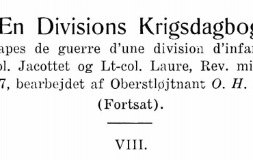 En Divisions Krigsdagbog - VIII
