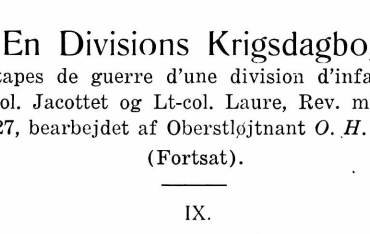 En Divisions Krigsdagbog - IX